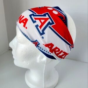 New Head / Neck scarf U of Arizona silky stretch red white & blue